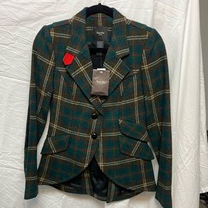 Smythe green plaid hunting jacket